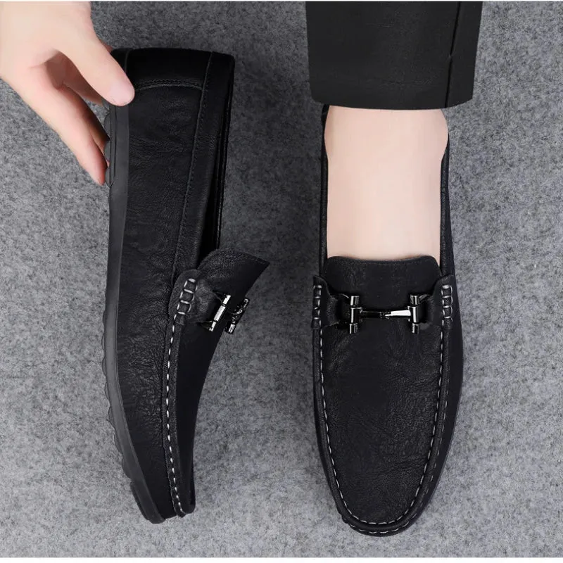 Stylish Men's Slip-On Shoes with Premium Leather Finish