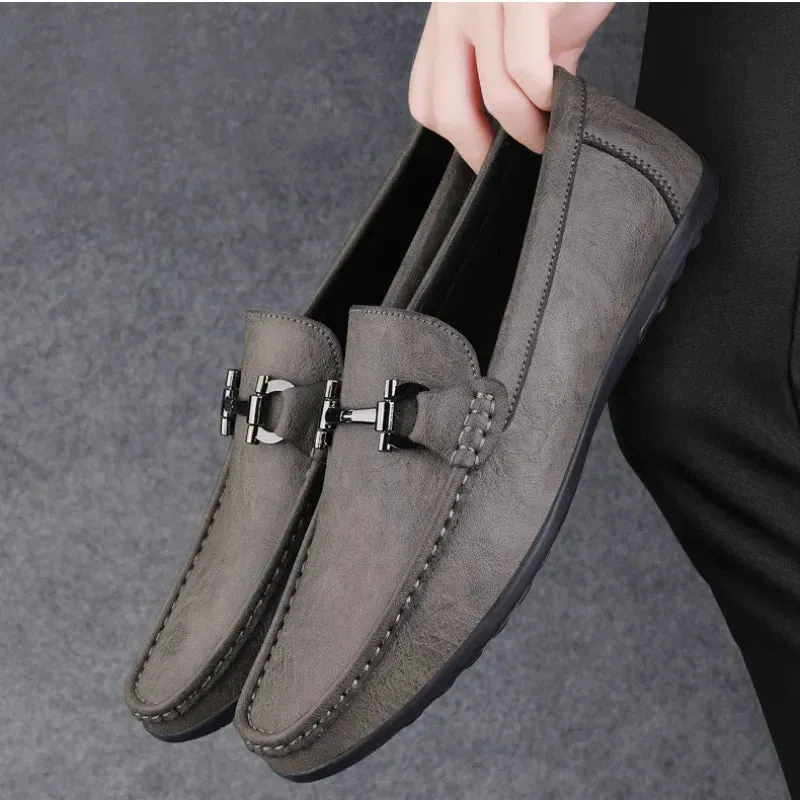 Stylish Men's Slip-On Shoes with Premium Leather Finish