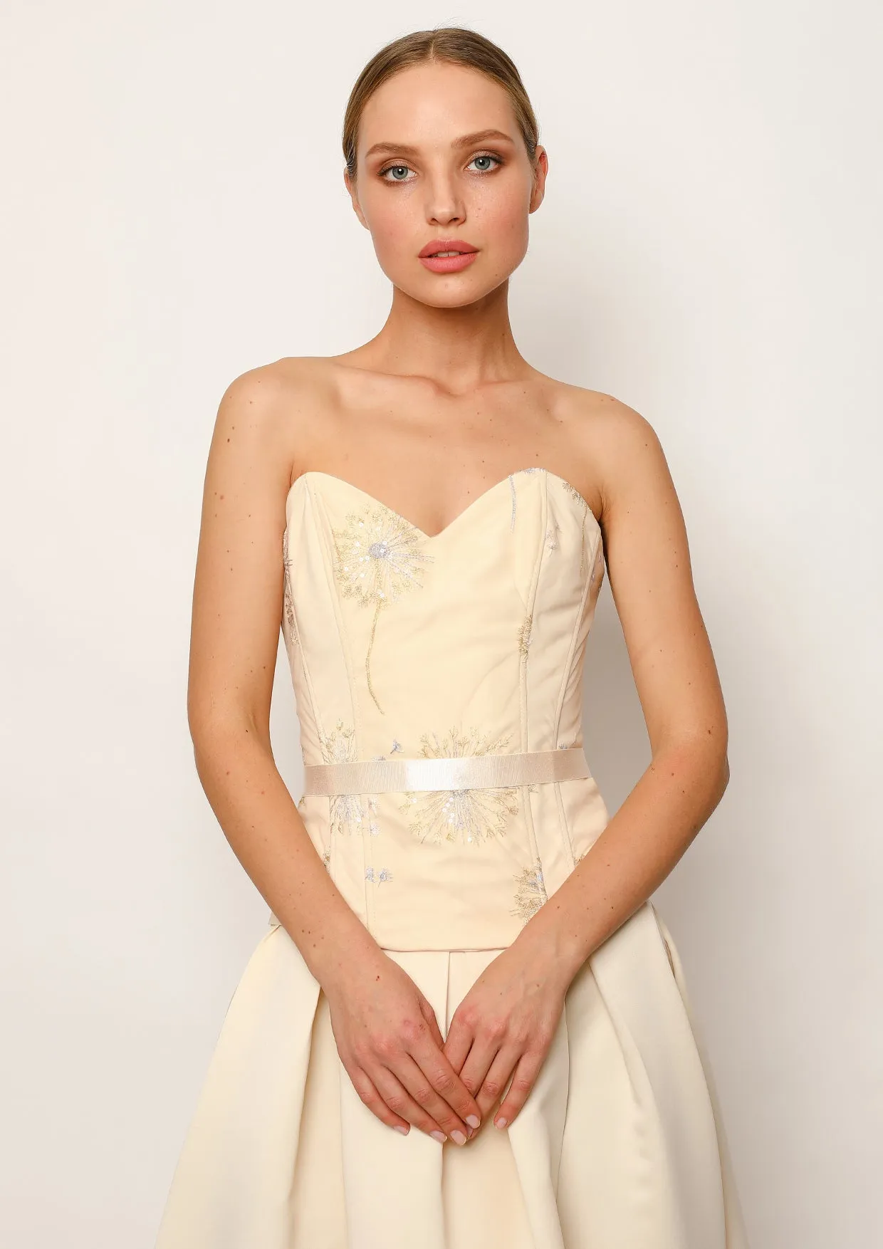 Sunlight Satin Boned Corset Top