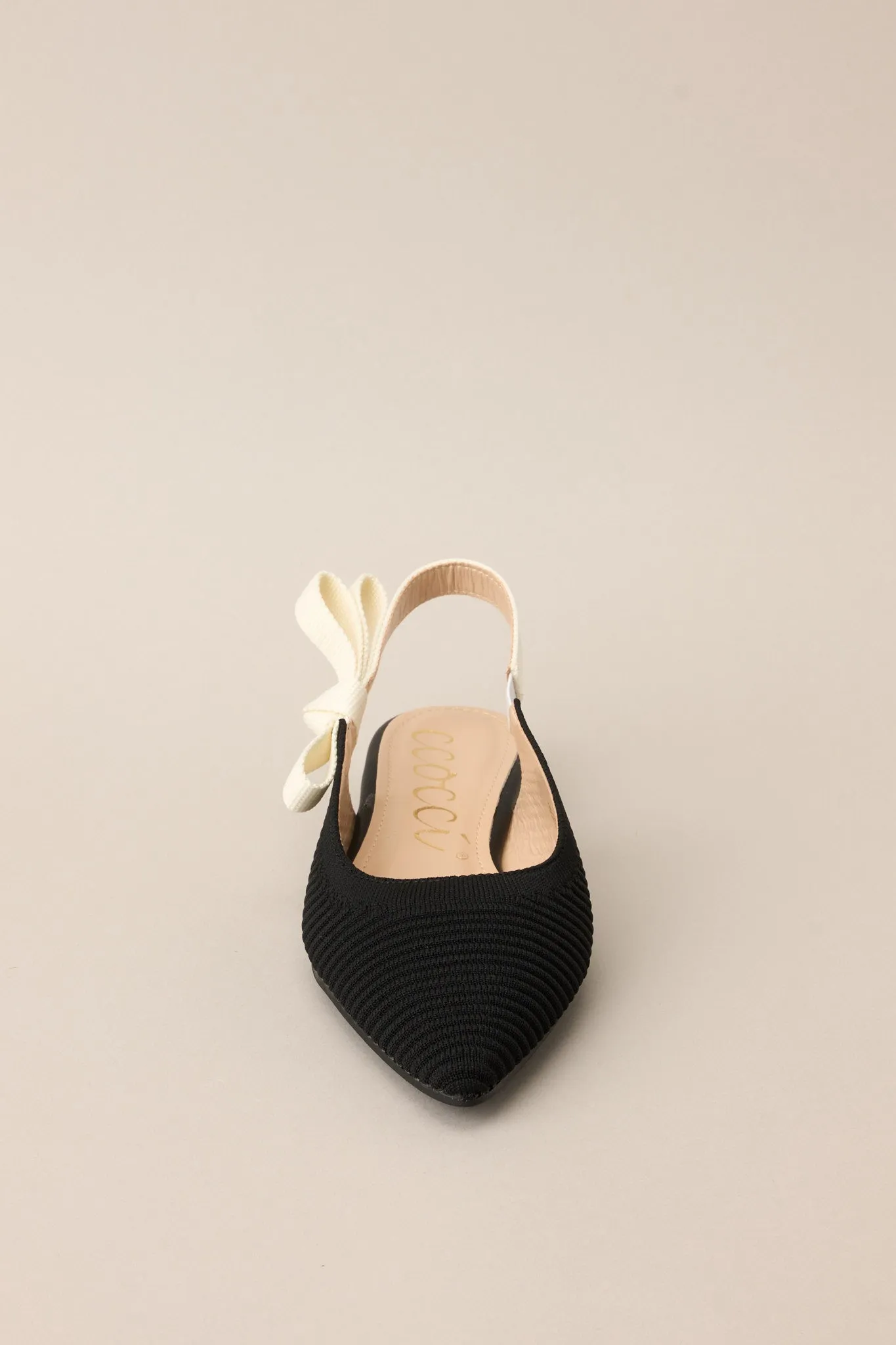 Timeless Memories Black Pointed Toe Flats