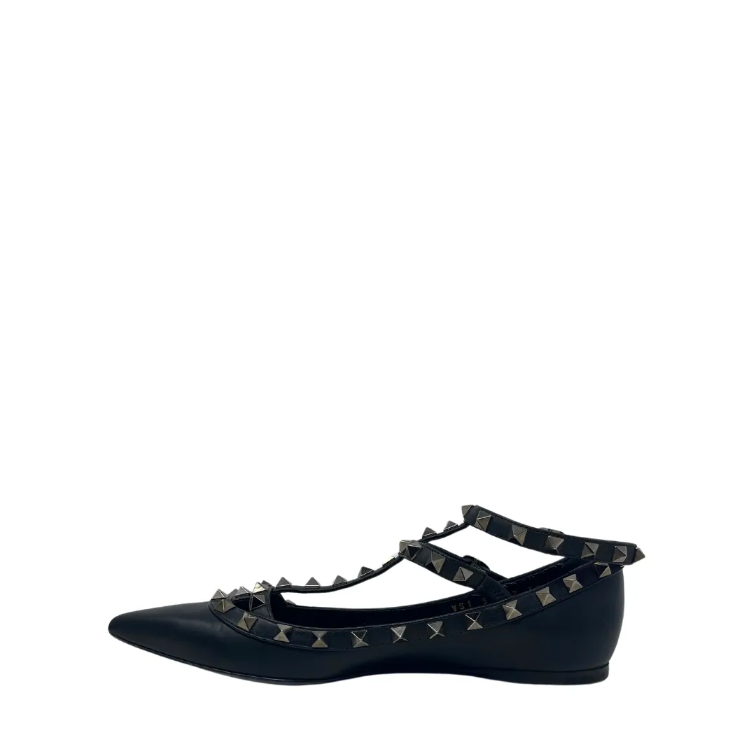 Valentino Garavani Rockstud Leather Ballet Flats - Size 37