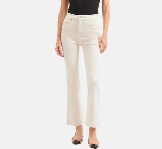 Veronica Beard - Carson High Rise Ankle Flare Jeans in Ecru